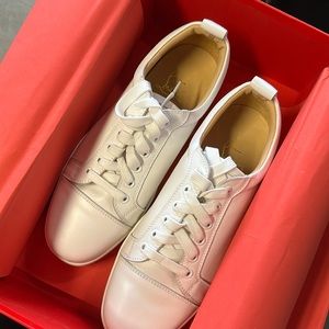 Christian Loubotin “Louis Junior” White Sneakers | Size 42